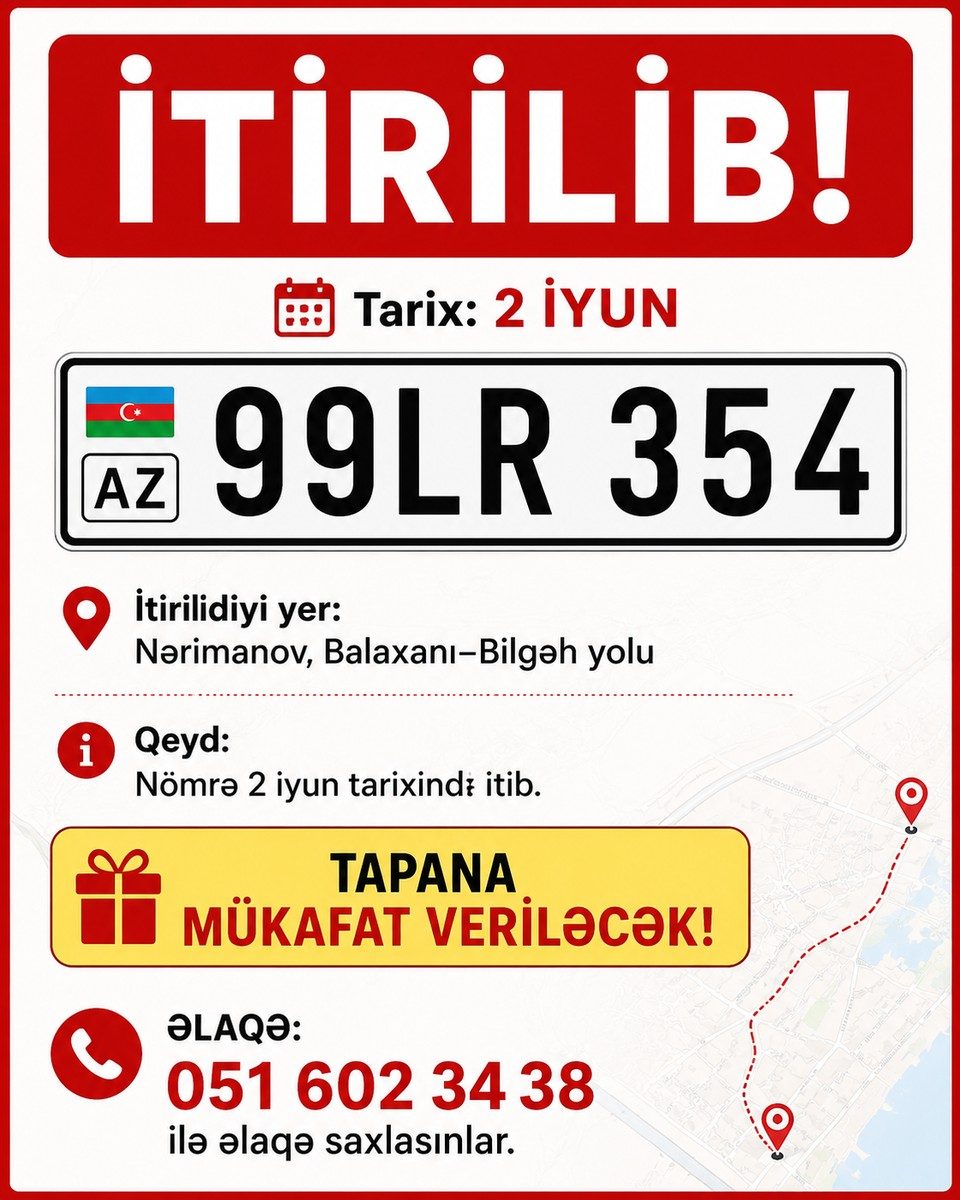 99-LR-354 nömrəsi axtarılır